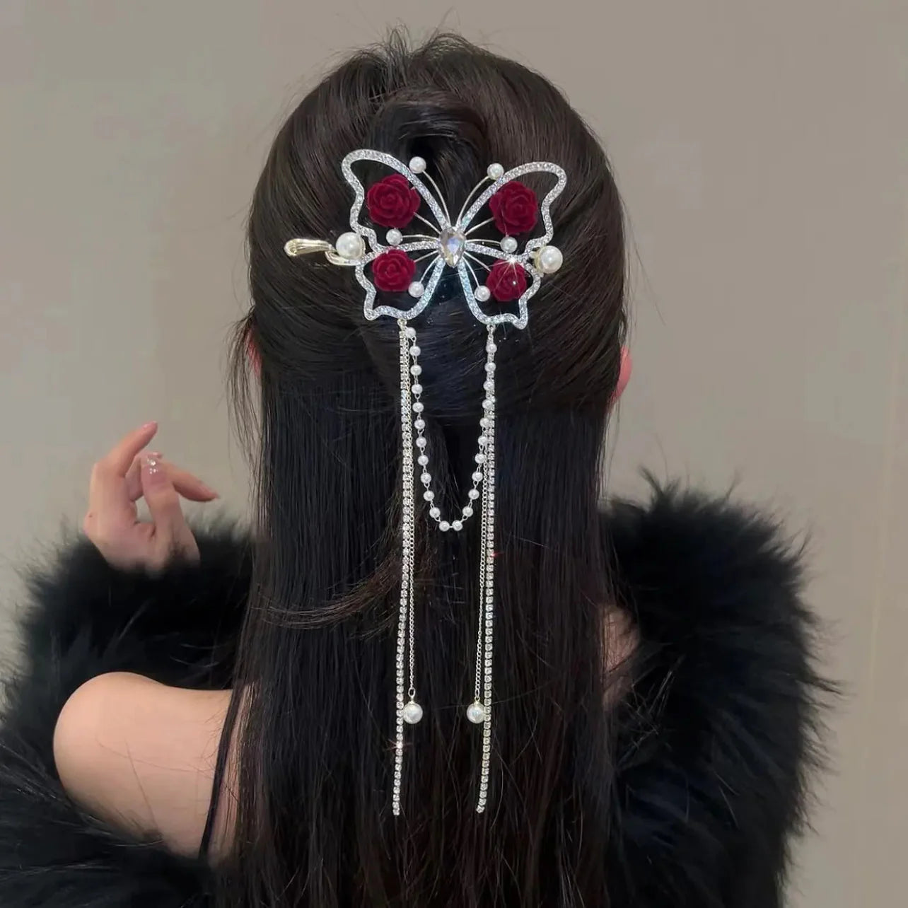 Limited Butterfly Tassel Hair Clip