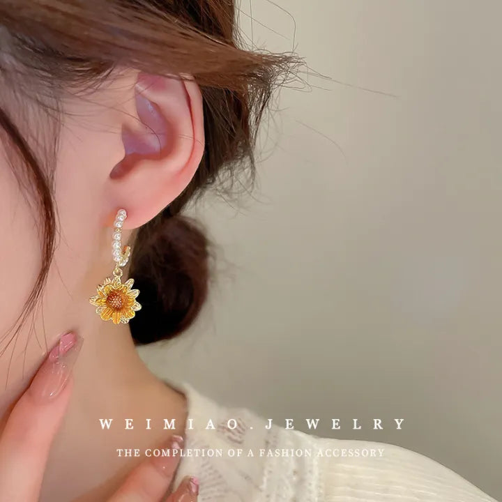 Sunflowers Earrings + FREE 1 Pair