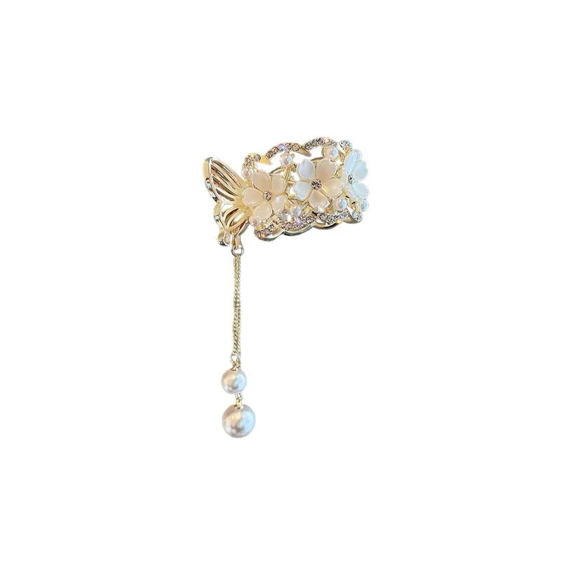 Butterfly Flower Tassel Ponytail Hairpin