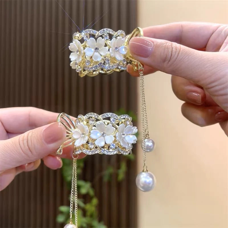 Butterfly Flower Tassel Ponytail Hairpin