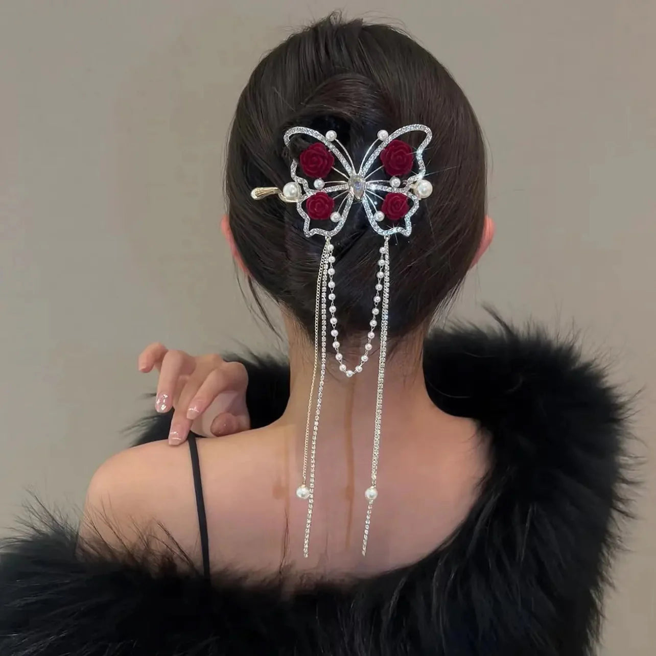 Limited Butterfly Tassel Hair Clip